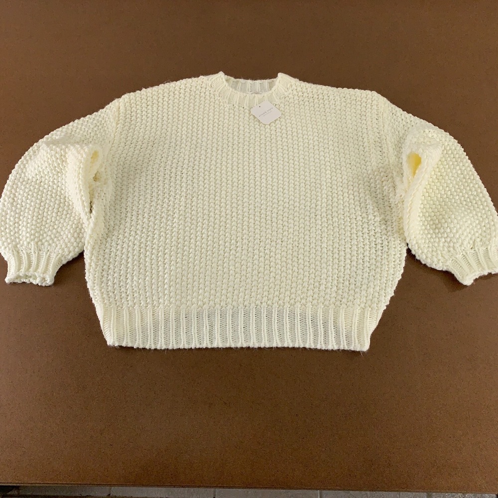 Altar'd State‎ Women's Size Medium Ivory Imogen Chunky Knit Pullover Sweater NWT